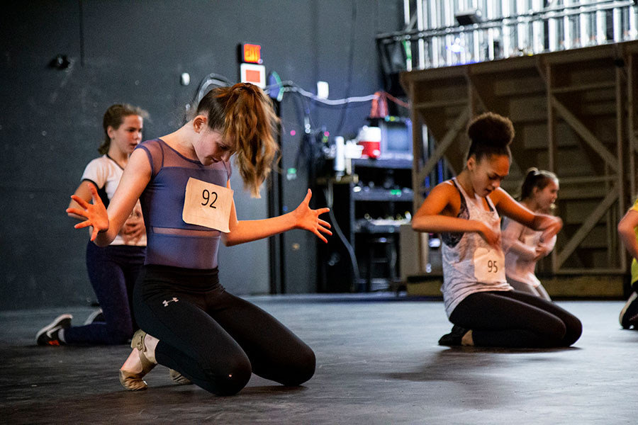 three girls dancing