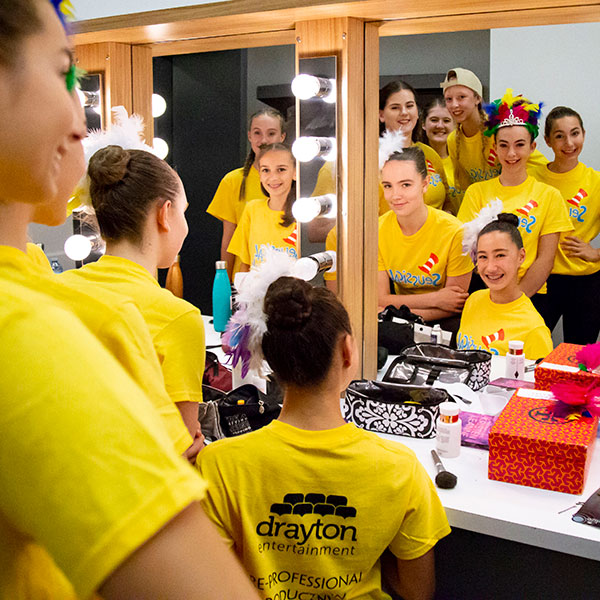 female students in a dressing room