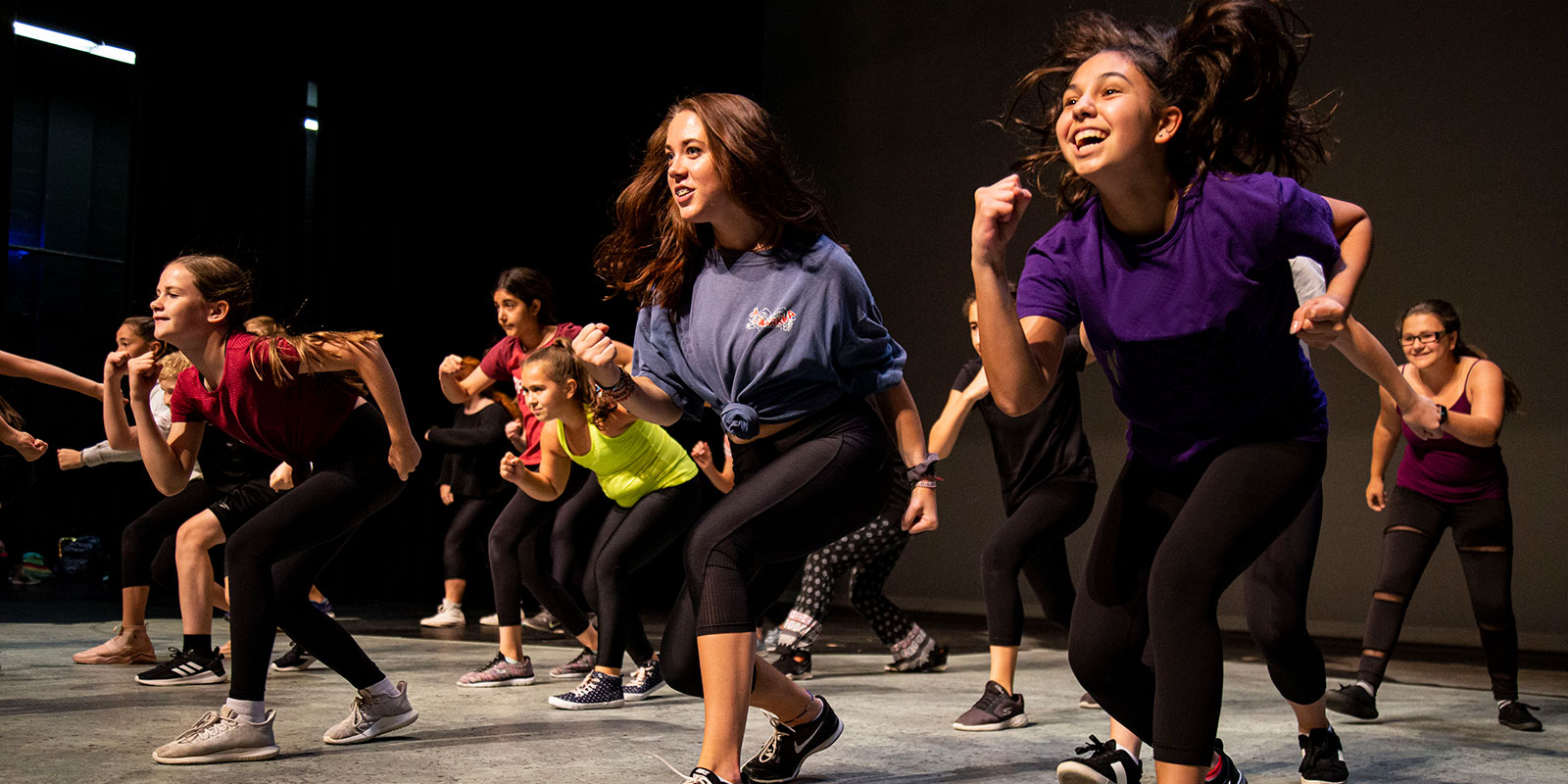 group of teens 14-18 rehearsing